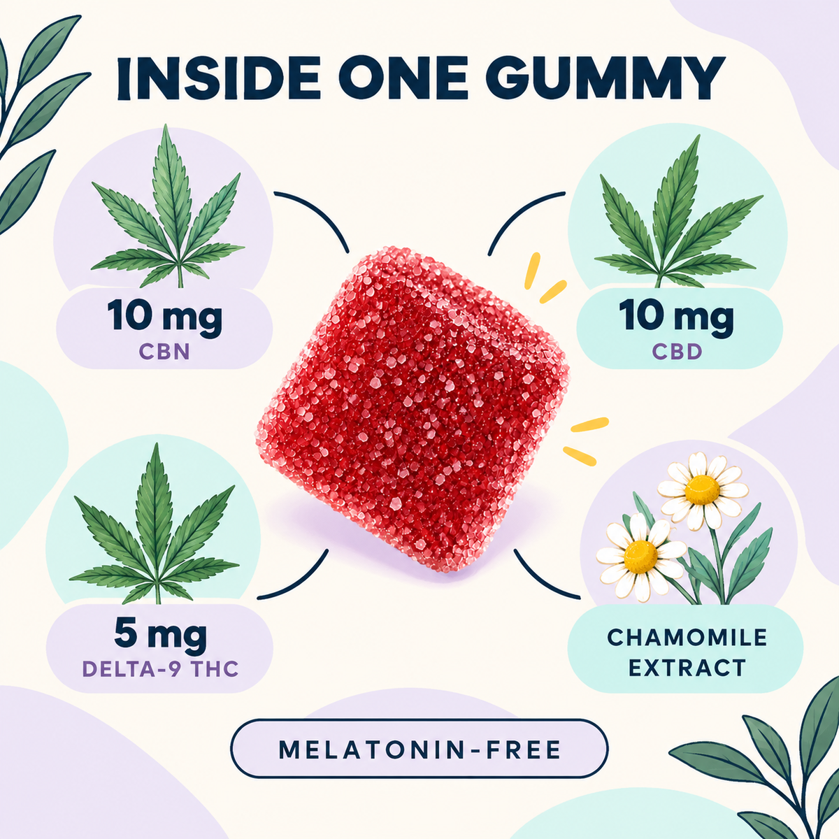 Oola Sleep Ease ingredients per gummy