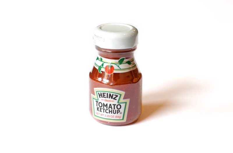 bottle of heinz ketchup