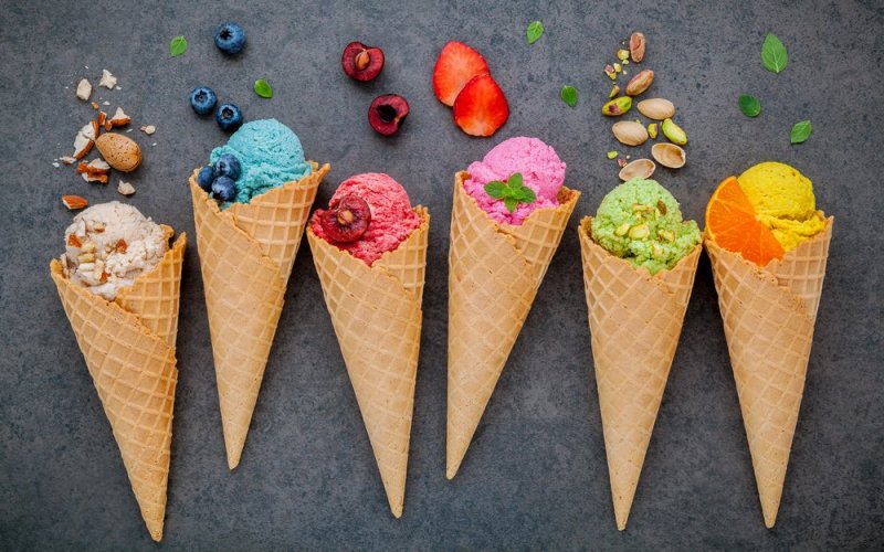 colorful ice cream