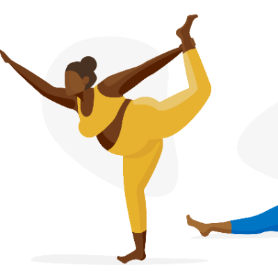 Female Yoga Icon Character Set - Self Care Multi-Cultural, Body Type Inclusion, Diversity Concept