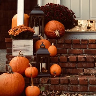 front porch pumpkins