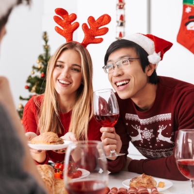 Group of Festive Multiethnic People Celebrating