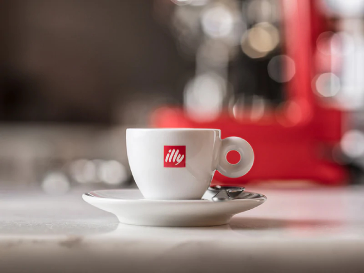 illy coffee in cup and saucer