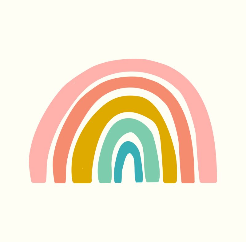 isolated rainbow flat design modern colors