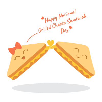 National Grilled Cheese Day vector