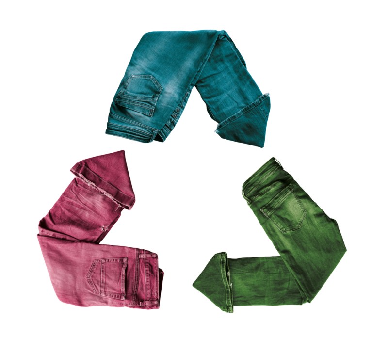 Recycling of clothes. Second-hand clothes. Ecological and sustainable fashion. Second hand fashion. Ecological clothes