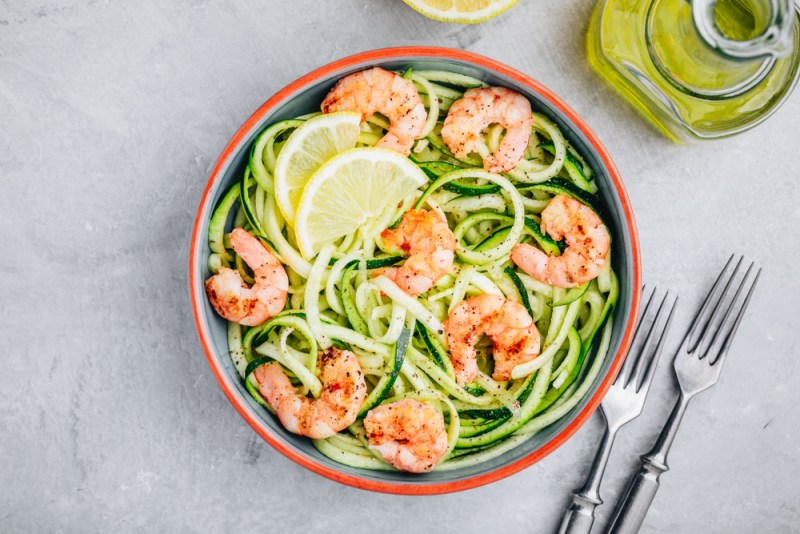 shrimp and zucchini noodles