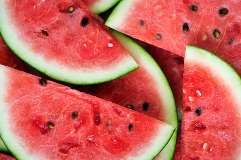 Sliced watermelon
