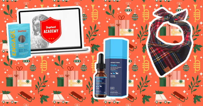 vintage gift wrap with pet presents