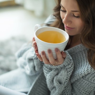 woman drinking tea