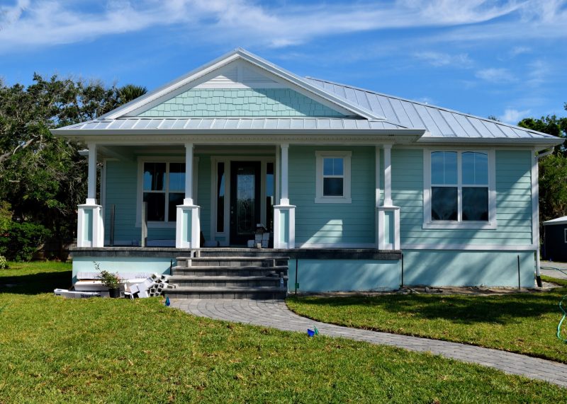 house, lawn, family