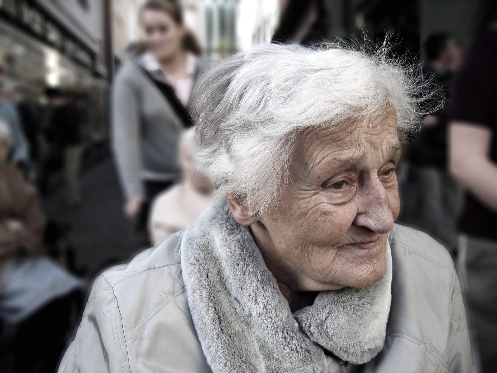 woman, senior, portrait