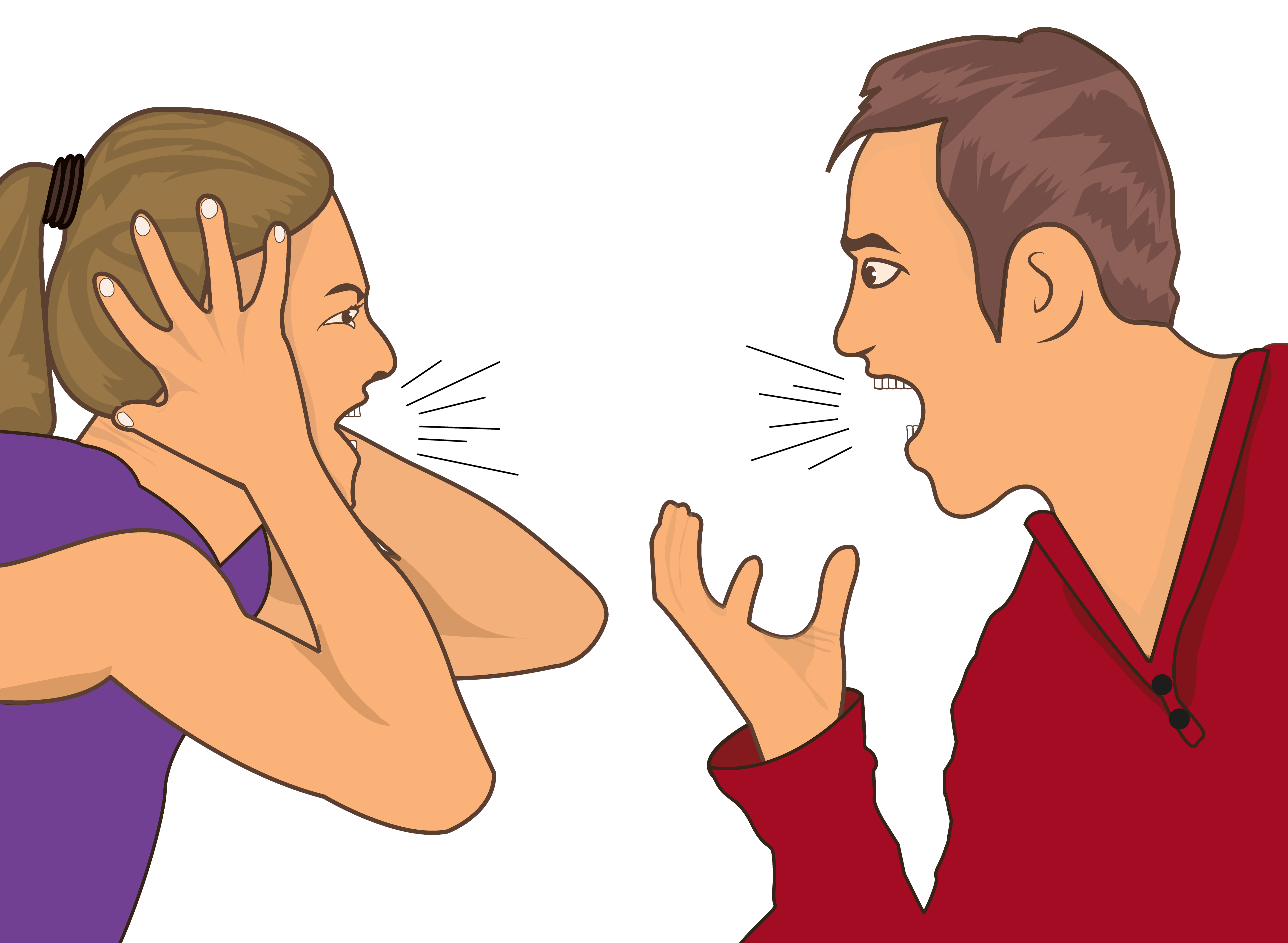 argue, angry, husband and wife