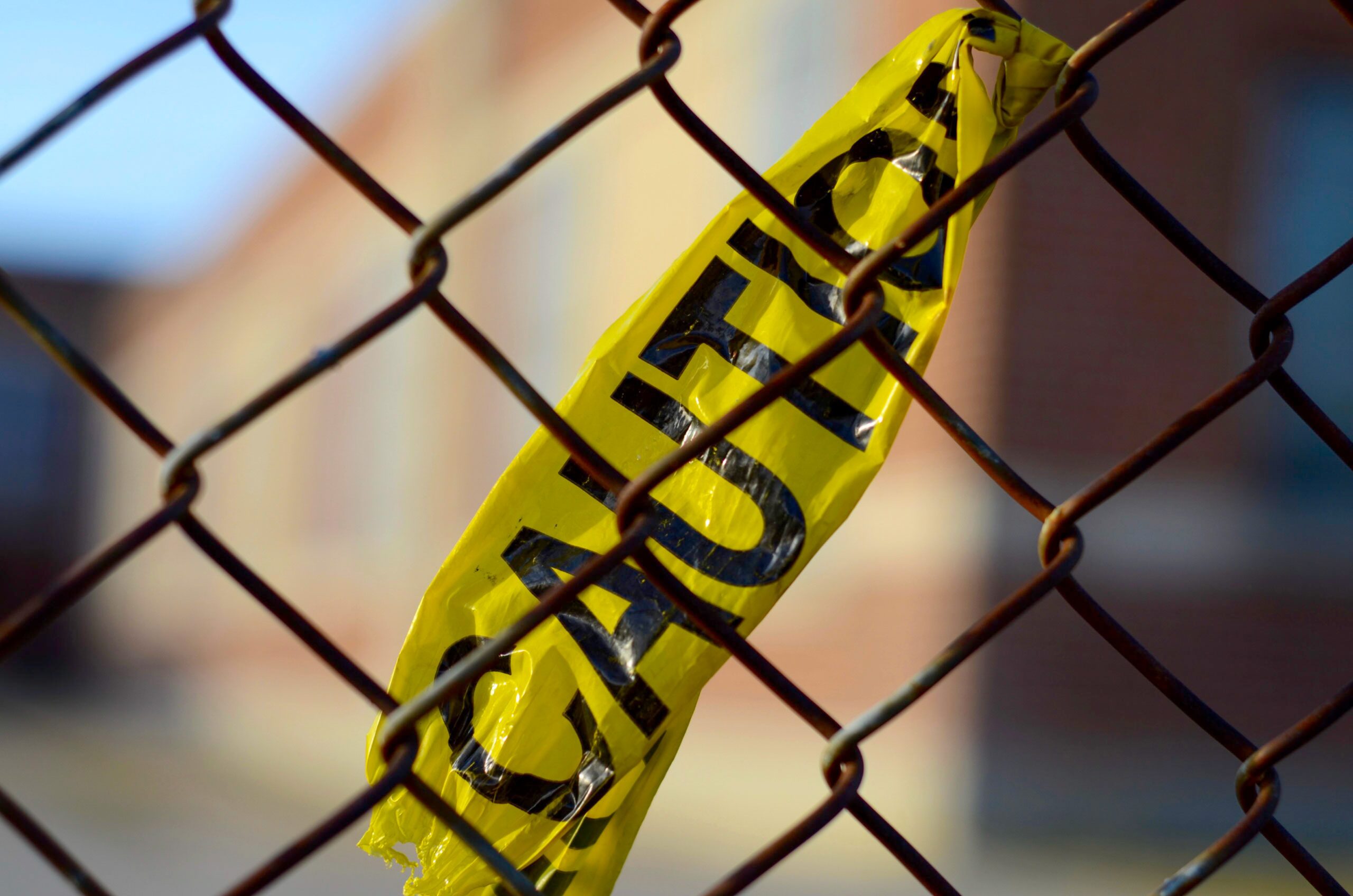 caution, do not enter, fence