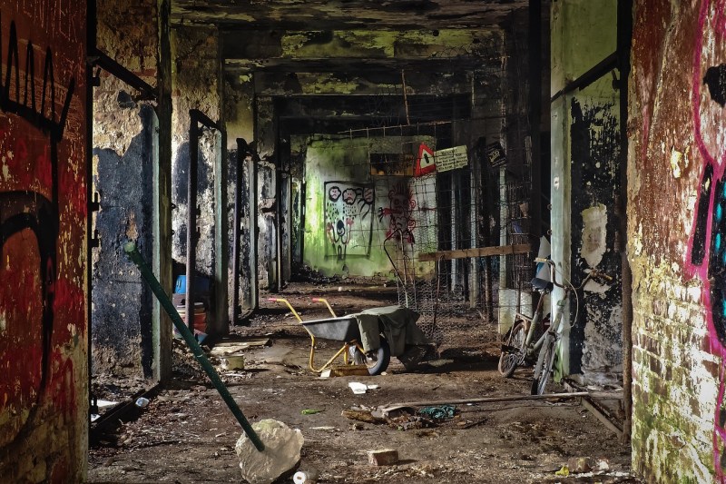 abandoned, old, house