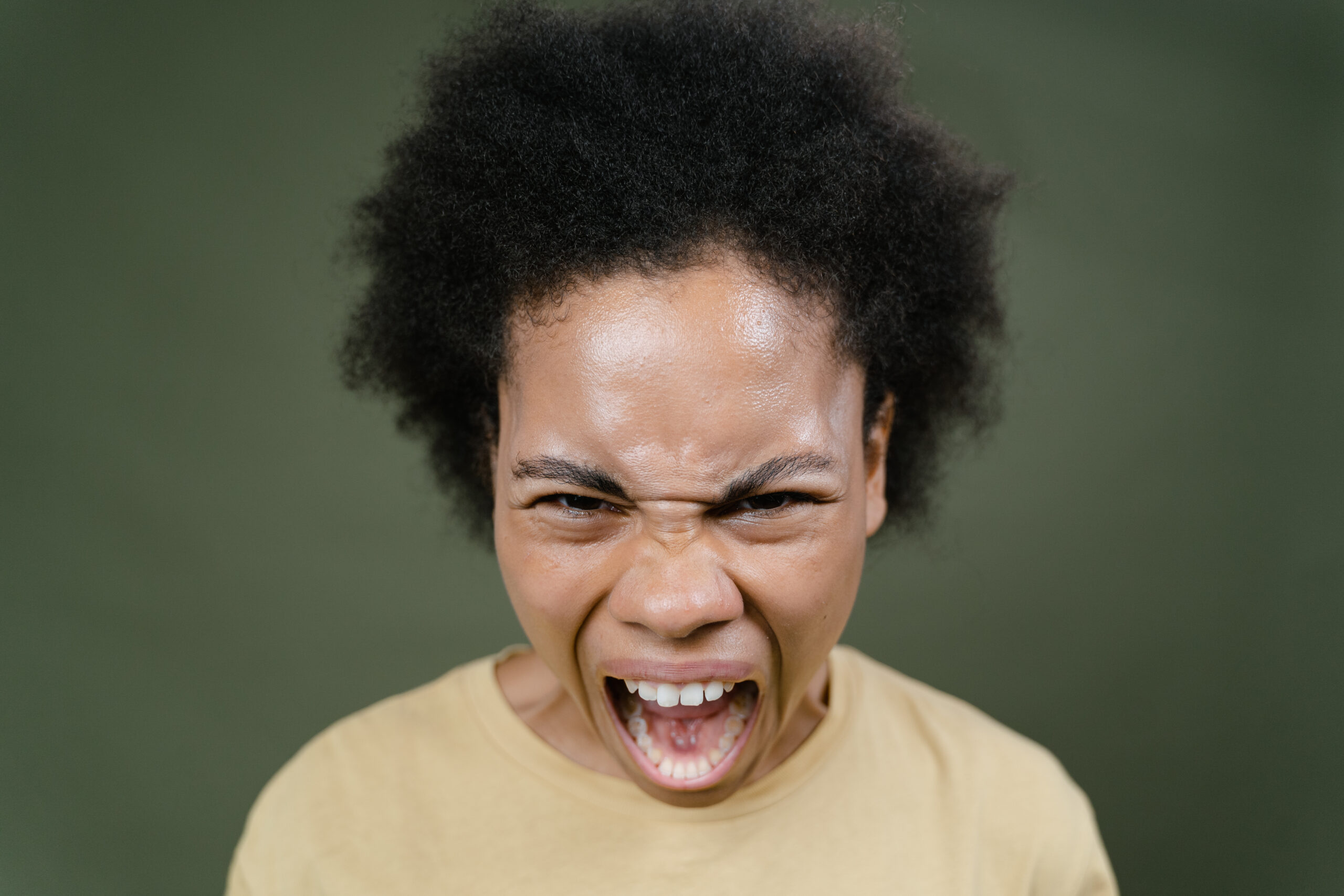Angry woman shouting
