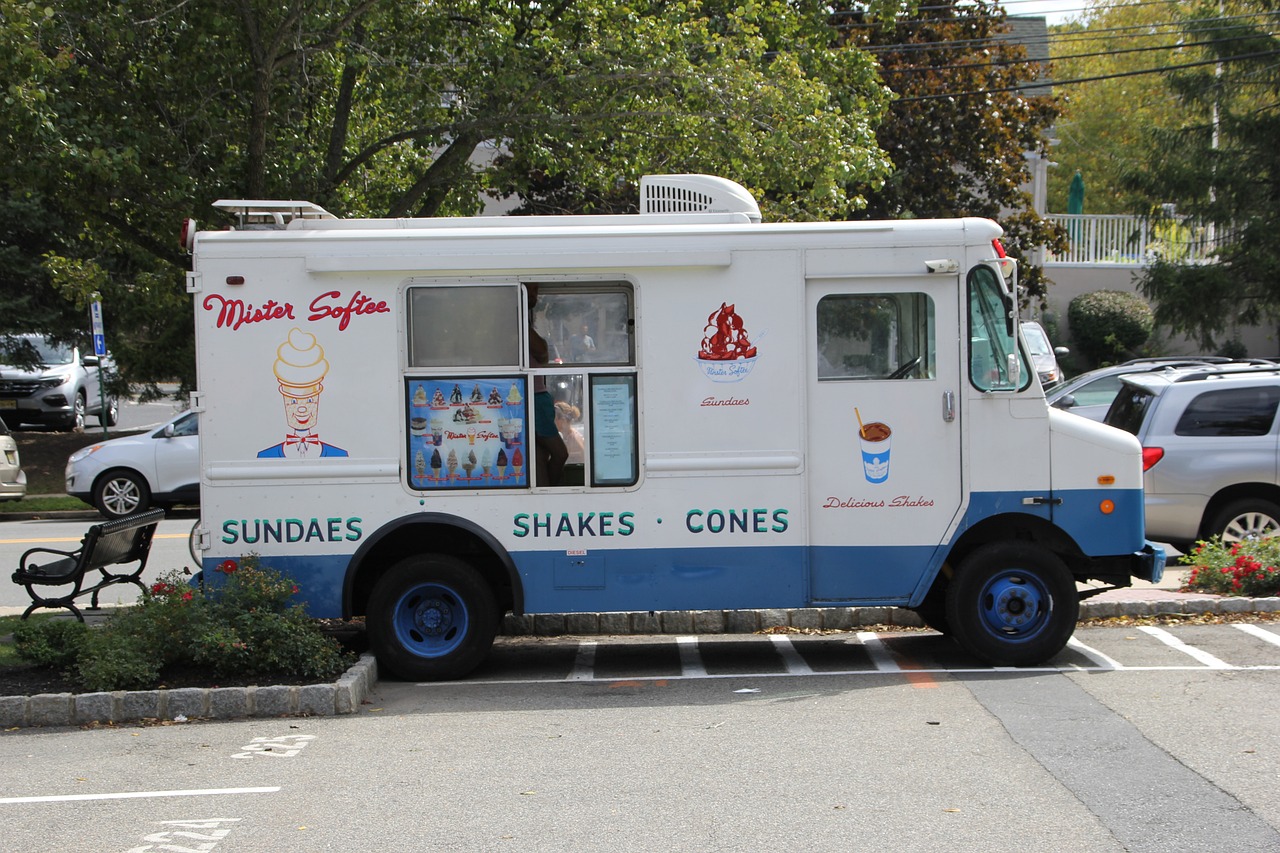 food truck, ice-cream, dessert