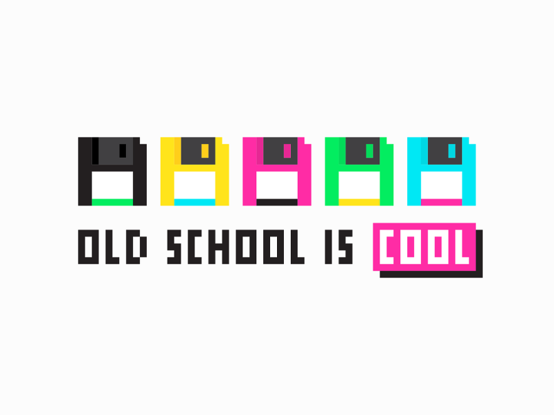 old school, retro, colorful